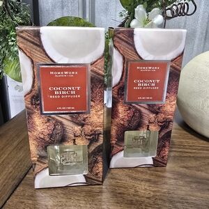 HomeWorx Coconut Birch Reed Diffuser Set Of 2